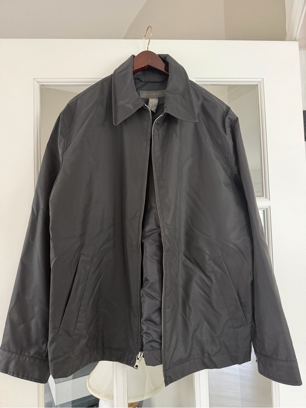 Banana Republic Men's Dark Gray Lightweight Zip Jacket
